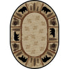 Alpine Black Bear Rug - 5 x 7 Oval