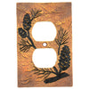 Pinecone Forest Stone Outlet Cover
