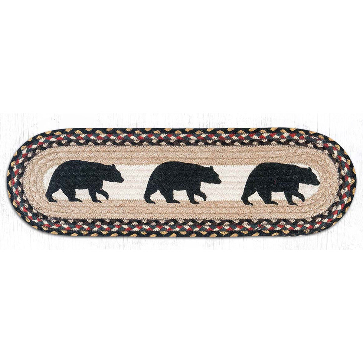 Walking Bear Braided Stair Treads - Set of 2