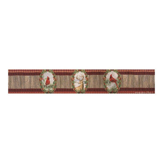 Deer & Holly Holiday Table Runner