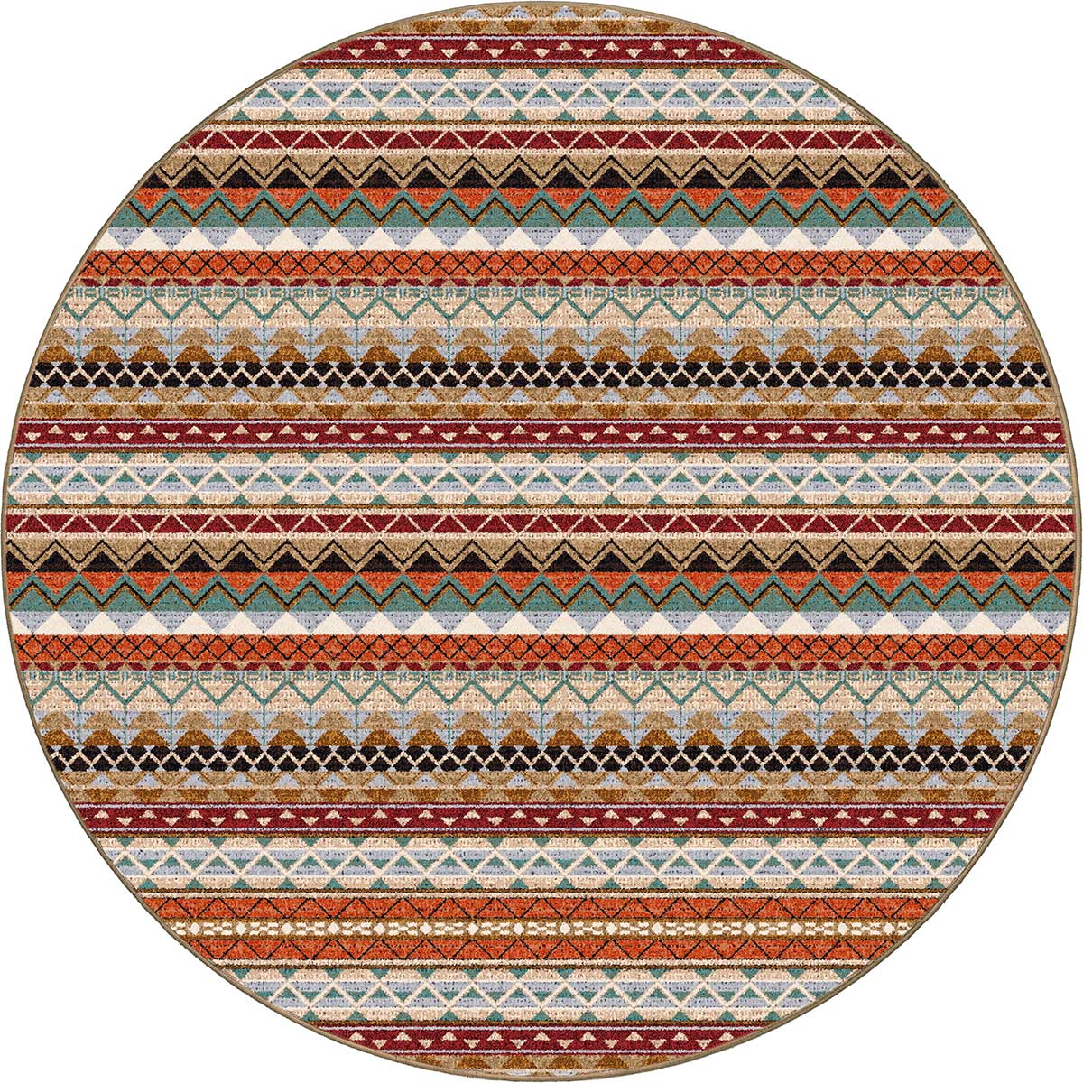 Aztec Hues Rug - 8 Ft. Round