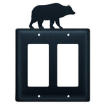 Wrought Iron Bear Double GFI Cover - OUT OF STOCK UNTIL 07/18/2026