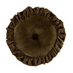 Leafy Green Velvet Ruffle Round Pillow - OUT OF STOCK UNTIL 09/28/2026
