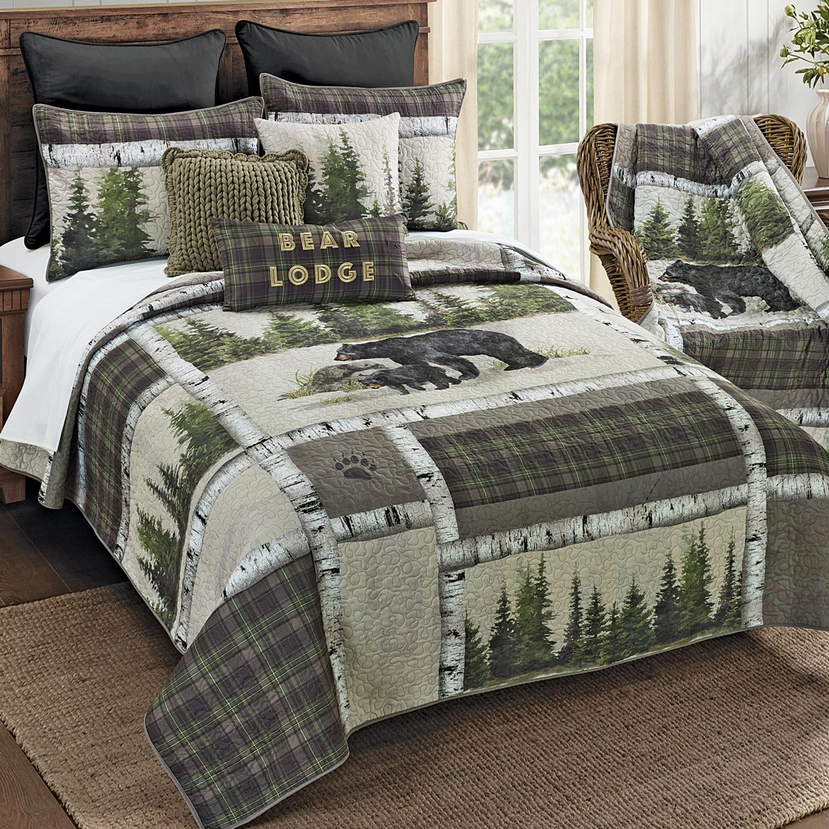 Breckenridge Bear Lodge Quilt Bed Set - Queen- SALE