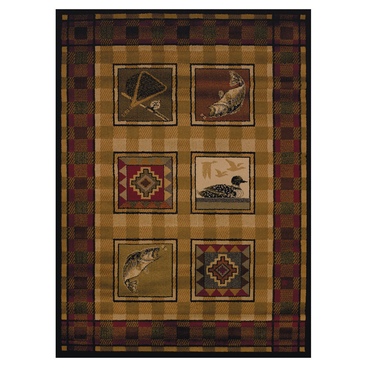 Tribal Huntsman Rug - 5 x 8