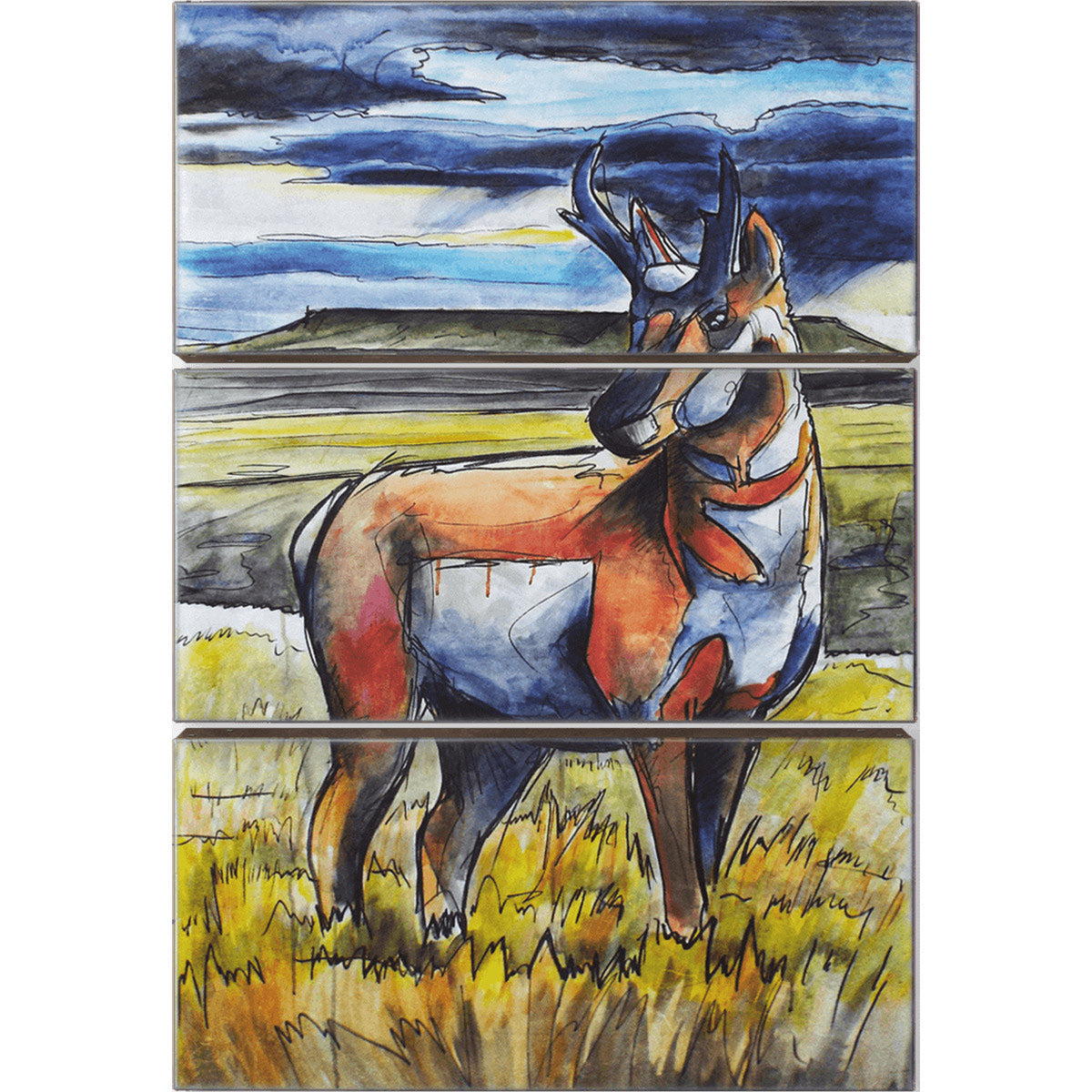 Antelope Metal Wall Art - Set of 3