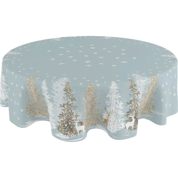 Woodland Snow Round Tablecloth