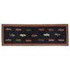 River Fish Hooked Wool Rug - 3 x 8