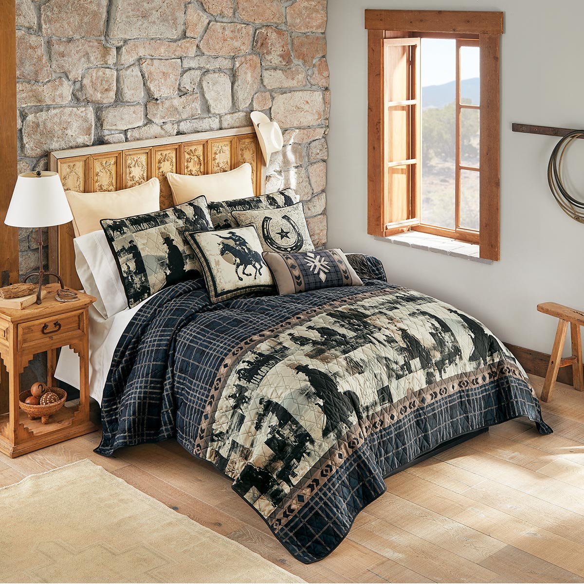 Midnight Trail Riders Quilt Bedding Collection