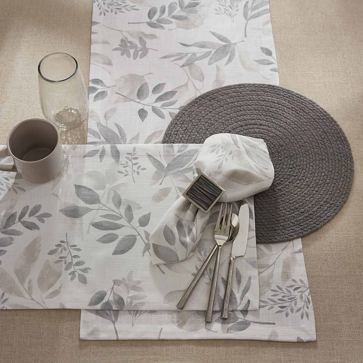 Misty Leaves Table Linens