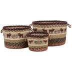 Moose & Pinecone Braided Utility Baskets