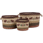 Moose & Pinecone Braided Utility Baskets