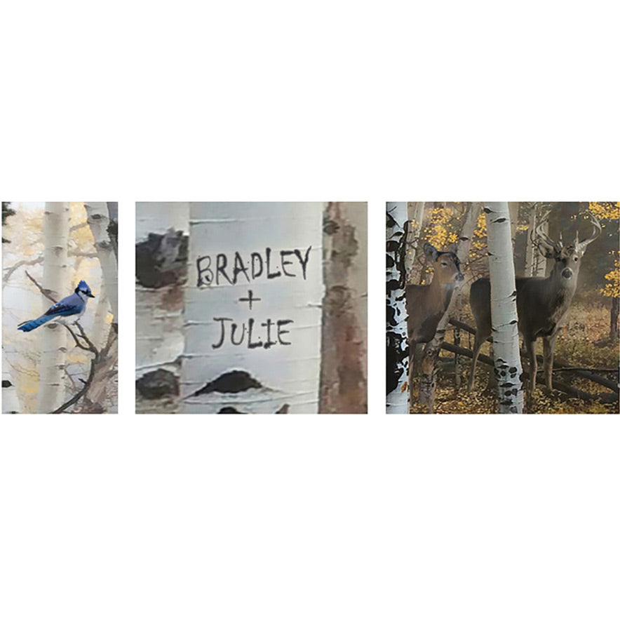 Morning Birch Grove Personalized Stretched Canvas