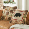 Northwoods Pinecones Hooked Wool Pillow