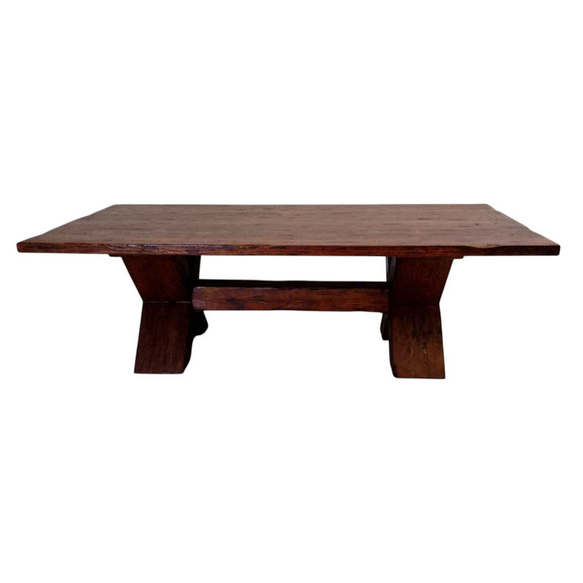 Timber Cross Dining Table & Bench