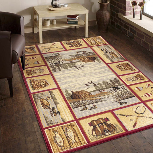Peaceful Cabin Retreat Rug Collection