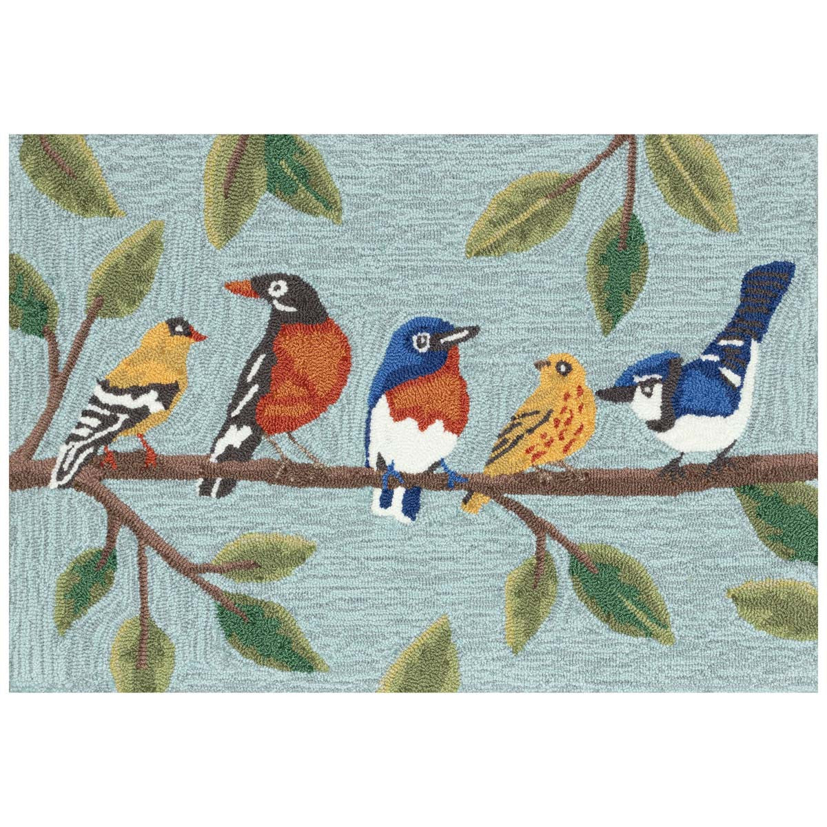 Perch Party Blue Floor Mats