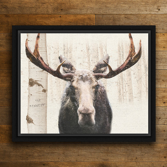 Personalized Aspen Moose Framed Art