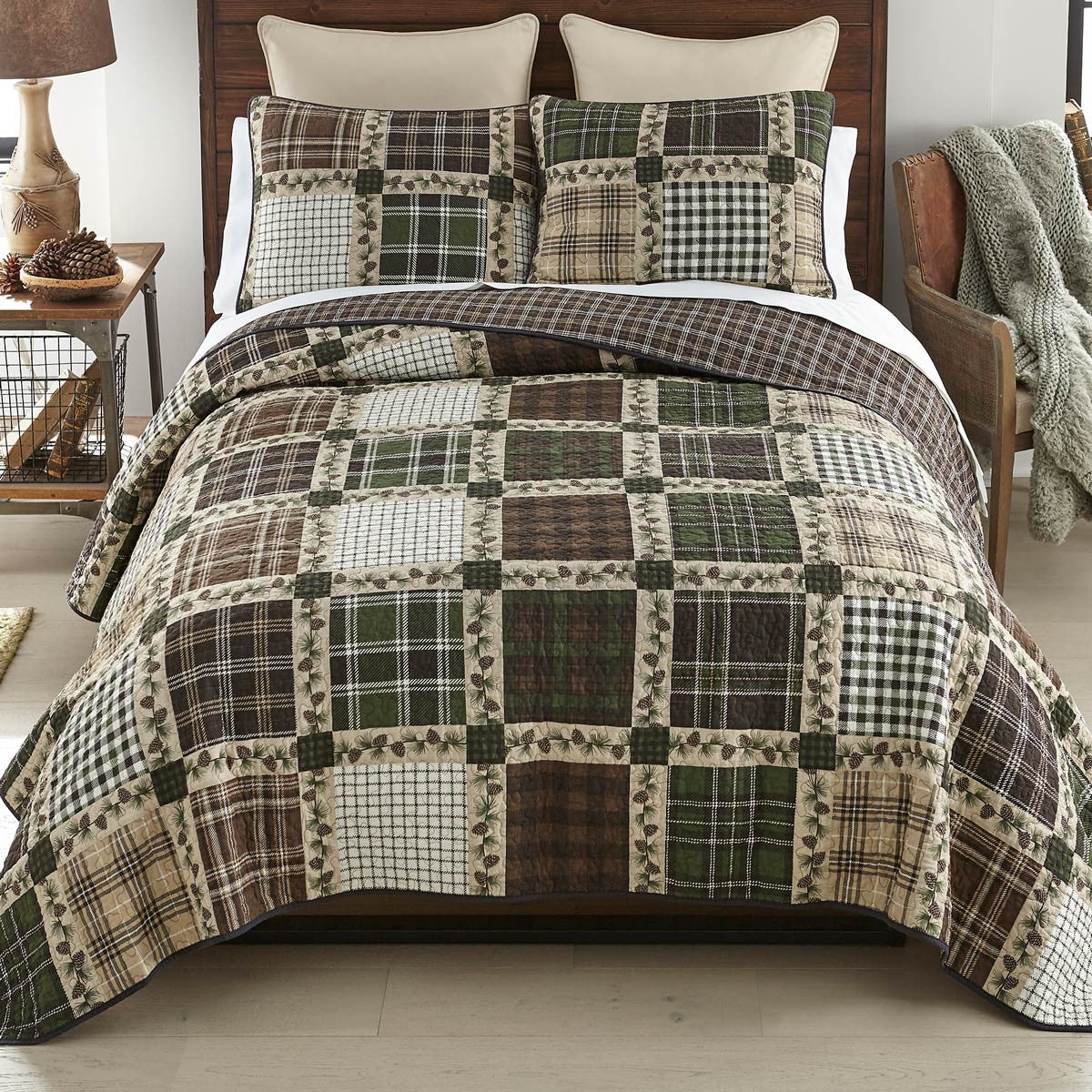 Pine & Plaid Patches Quilt Bedding Collection