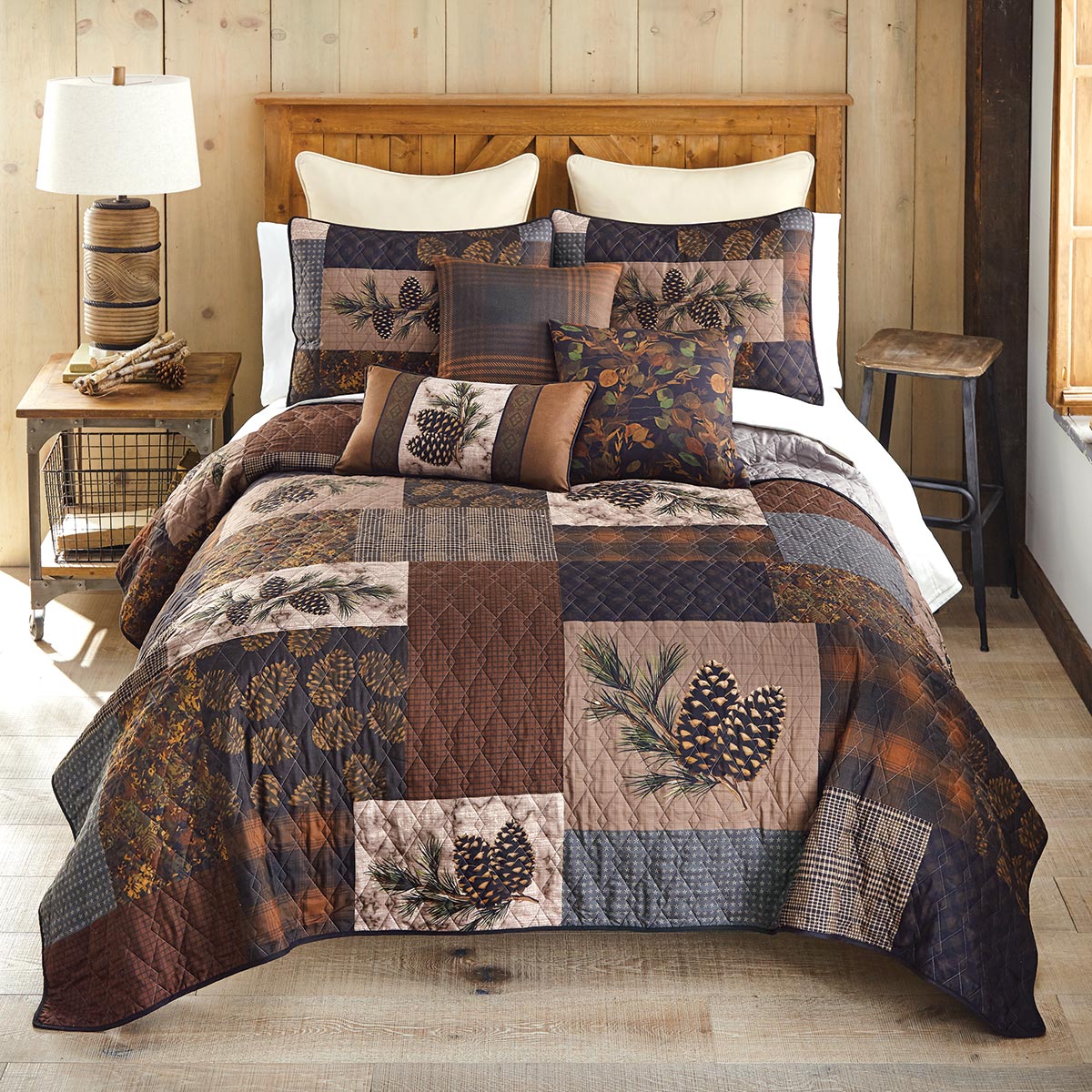 Pinecone Haven Accent Pillow