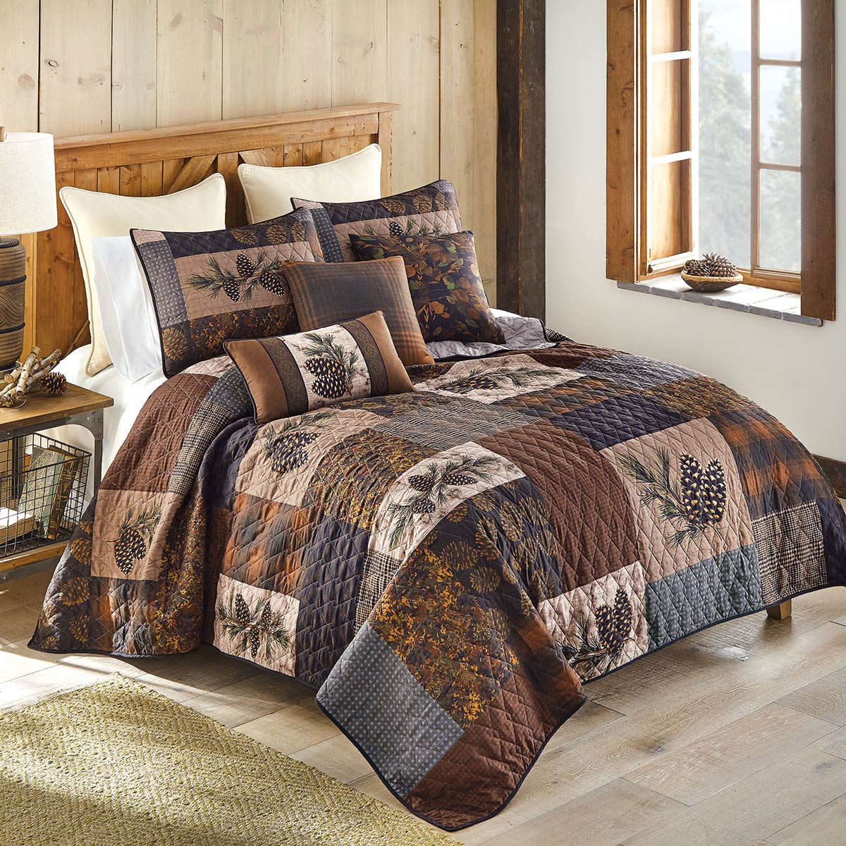 Pinecone Haven Accent Pillow