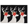Poinsettia Reindeer Indoor/Outdoor Rugs