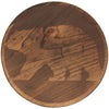 Round Wood Bear Drink Table