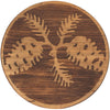 Round Wood Pinecone Drink Table