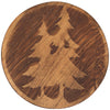 Round Wood Pines Drink Table