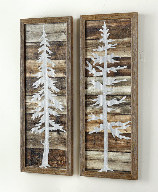 Rustic Tree Silhouette Wall Art