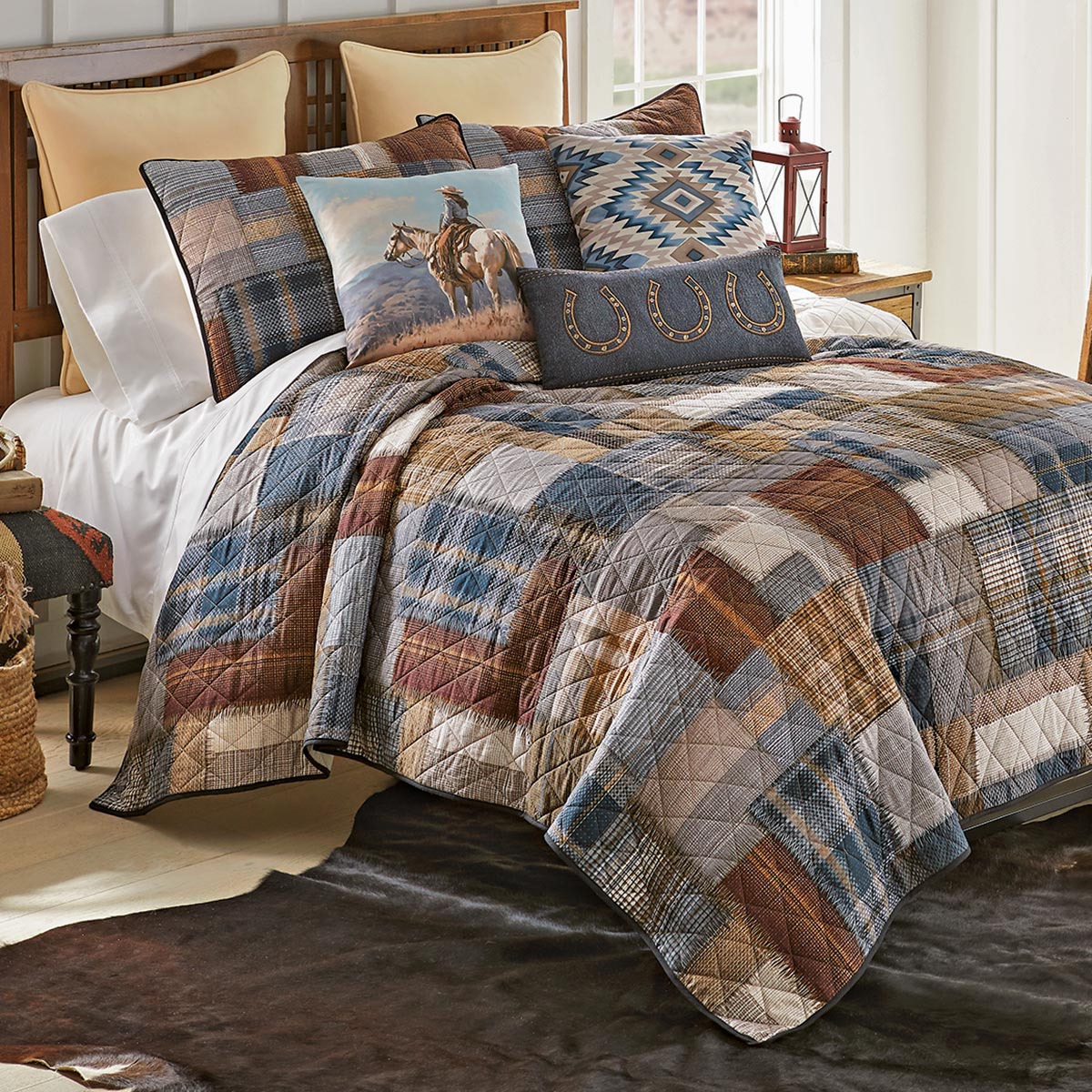 Saddle Ridge Plaid Quilt Bedding Collection