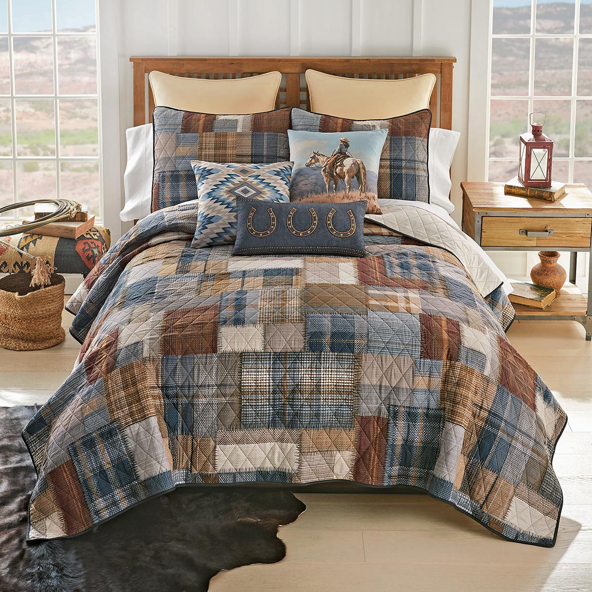 Saddle Ridge Plaid Quilt Bedding Collection