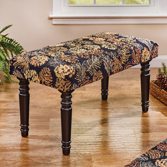 Scattered Pinecones Hooked Stool & Bench