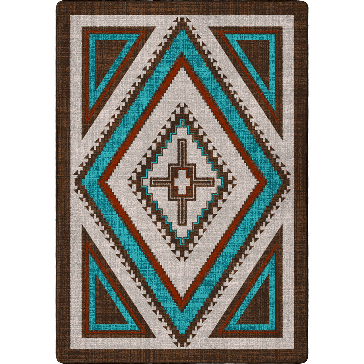 Southwest Nights Turquoise Rug - 3 x 4