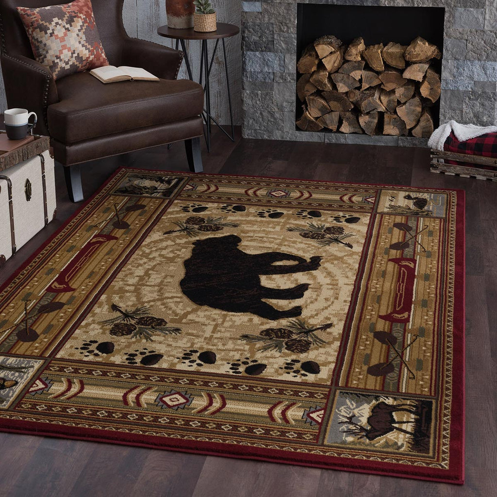 Southwestern Bear Forest Rug - 5 x 7