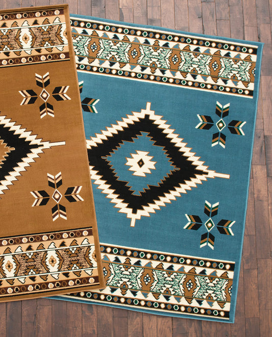 Southwestern Plateau Blue Rug Collection