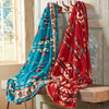 Turquoise Ways Plush Throw