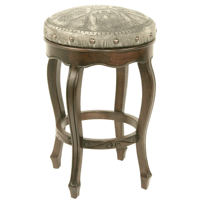 Spanish Heritage Round Stool - Colonial Ash