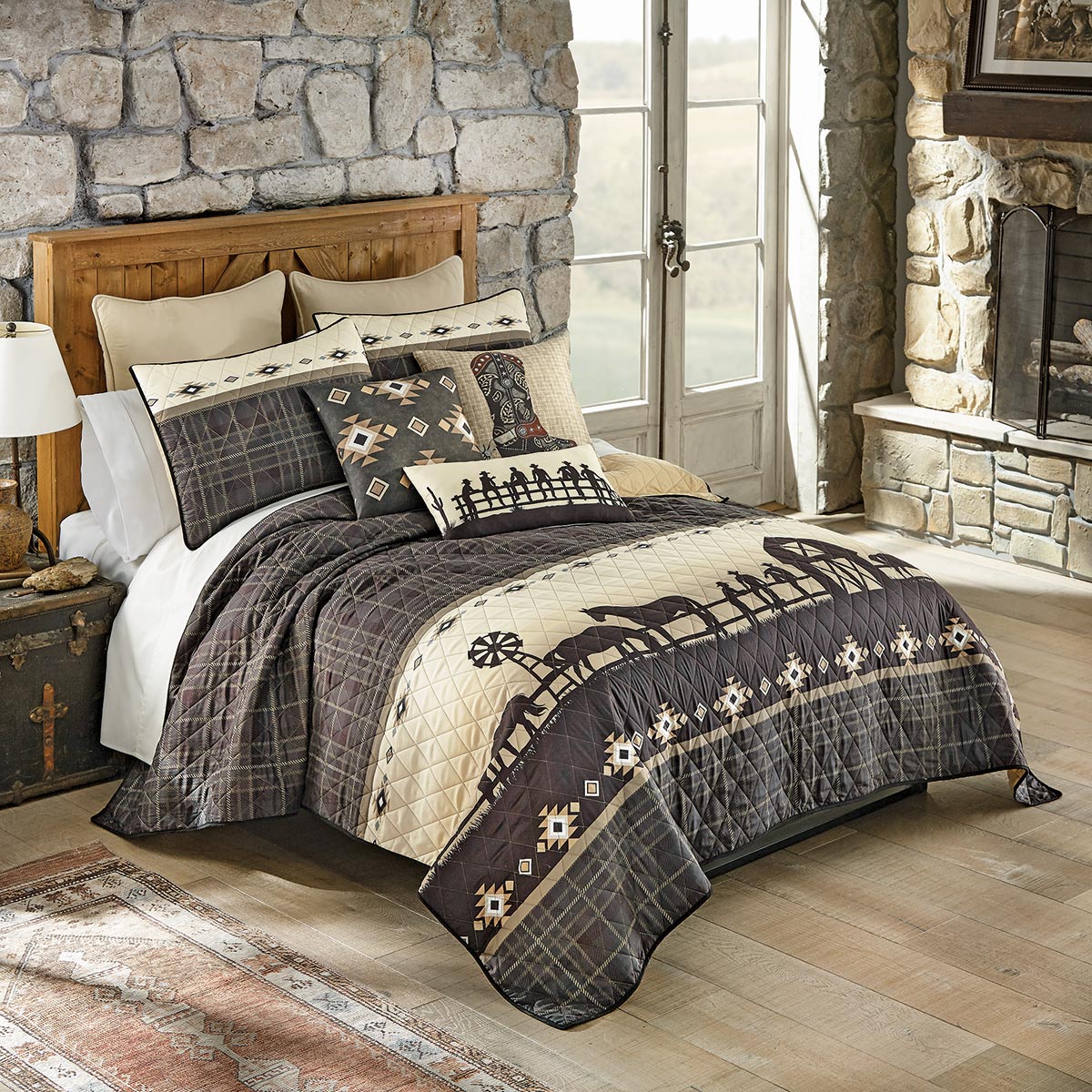 Sunset Ranch Quilt Bed Set - Queen