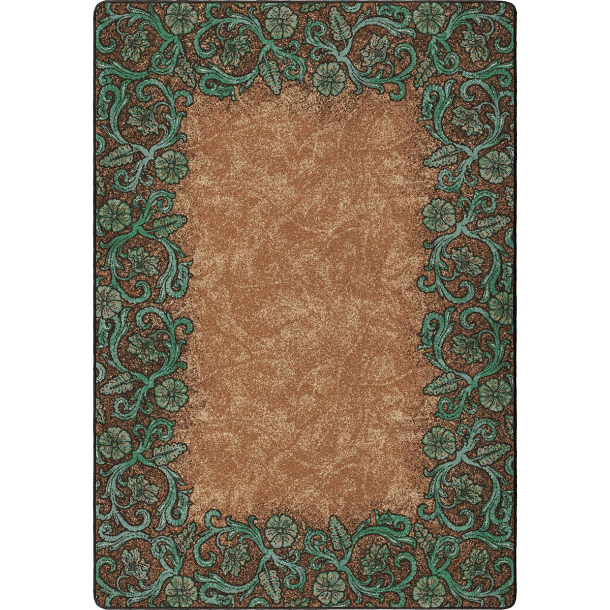 Tooled Turquoise Rug - 3 x 4