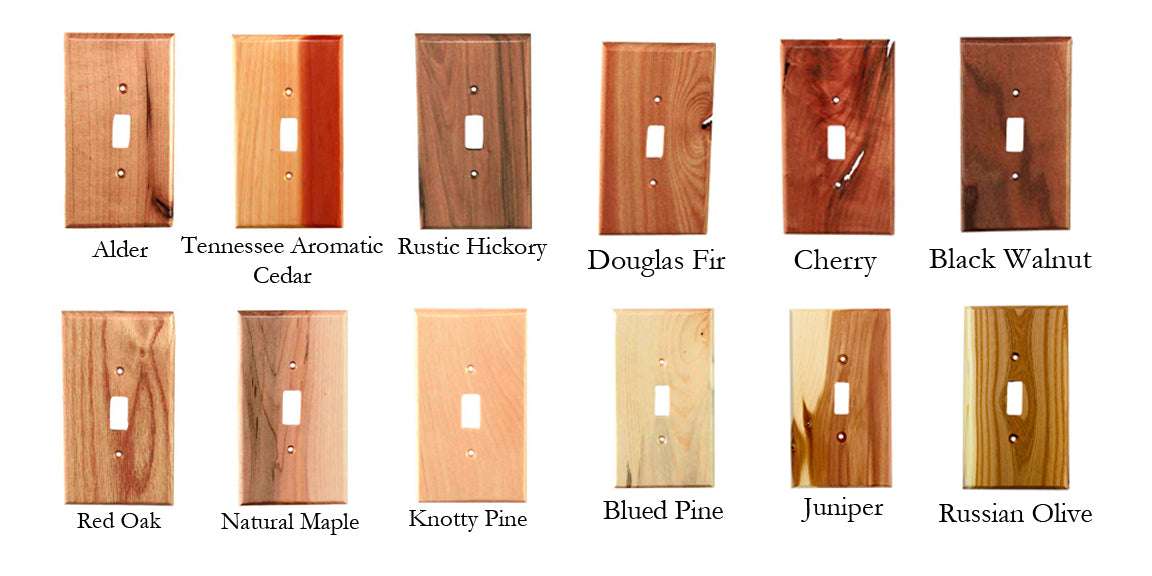 Traditional Wood Double Switch Plate