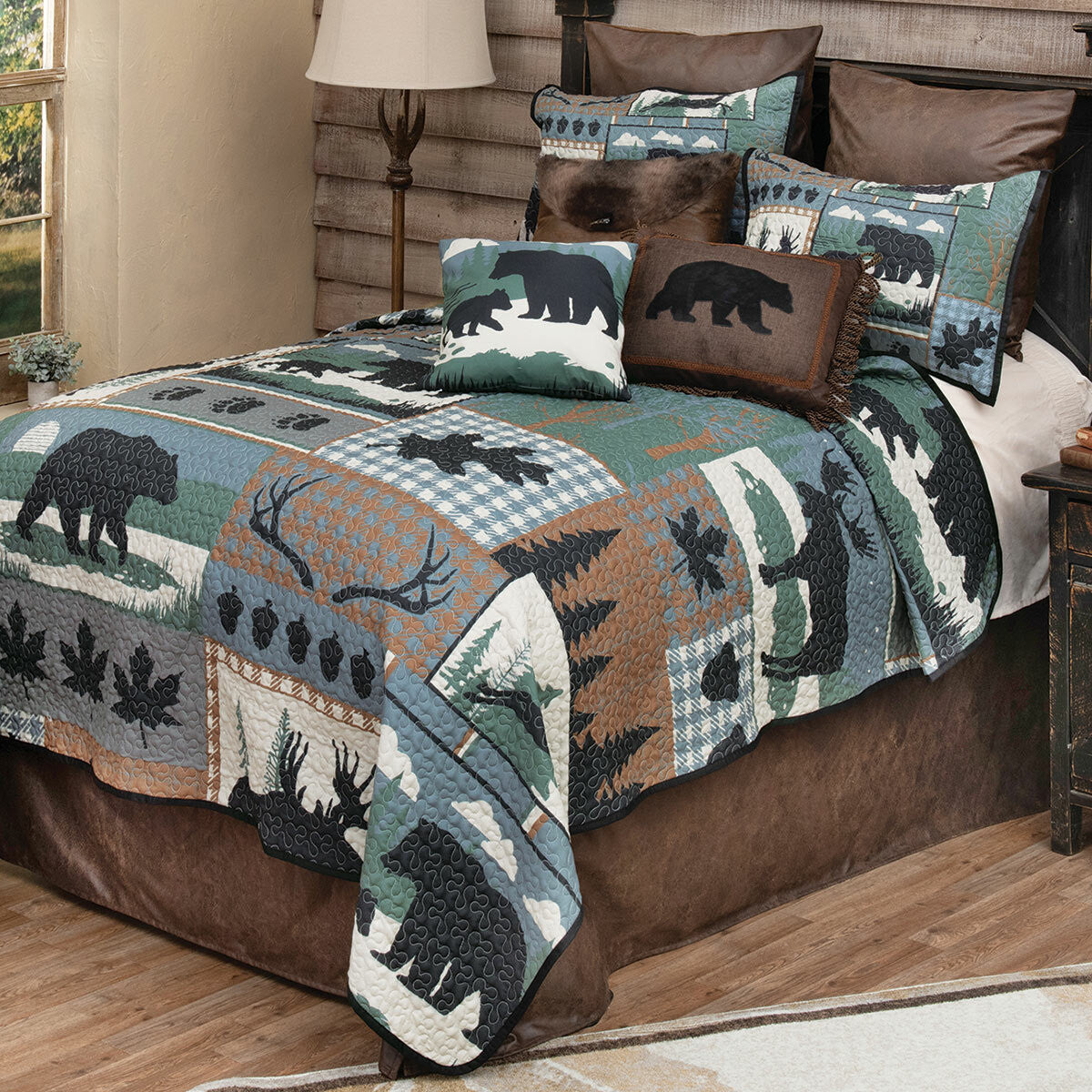Twilight Woods Bear & Moose Quilt Bedding Collection