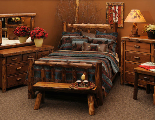 Vintage Cedar Log Bedroom Collection
