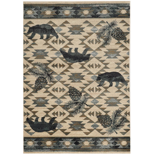 Wasatch Ivory & Blue Rug Collection