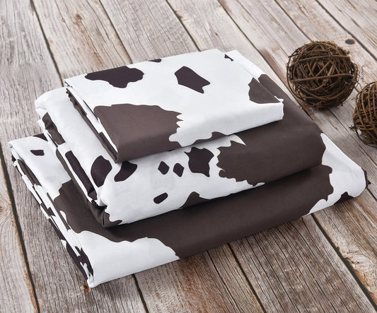 White Cowhide Sheet Sets