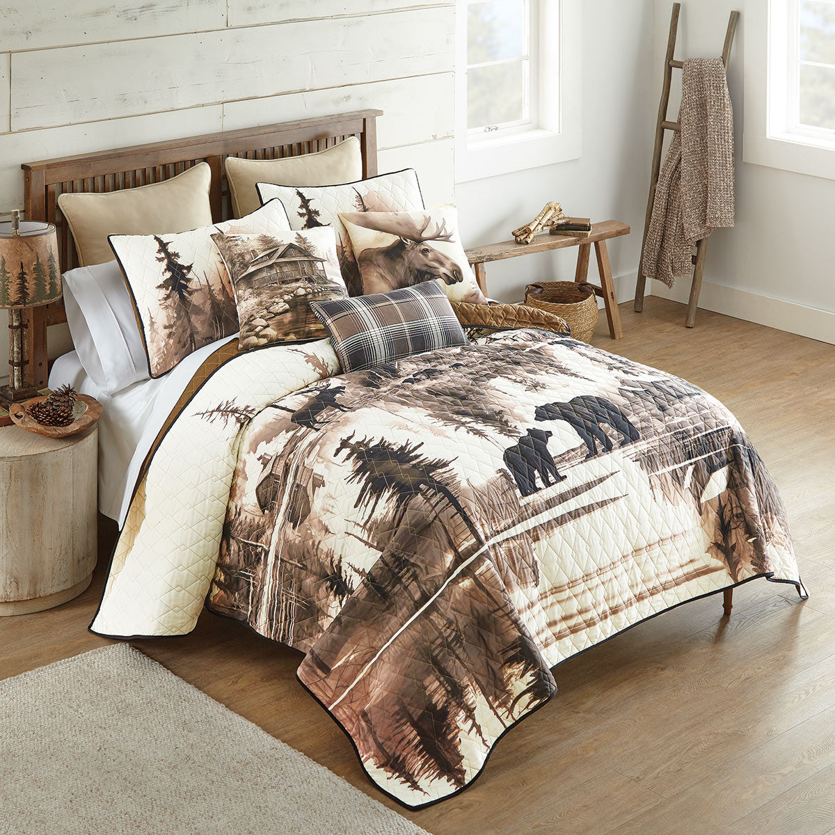 Wildlife Hideaway Quilt Bed Set - Queen