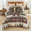 Winter's Retreat Bear Cabin Quilt Bedding - King