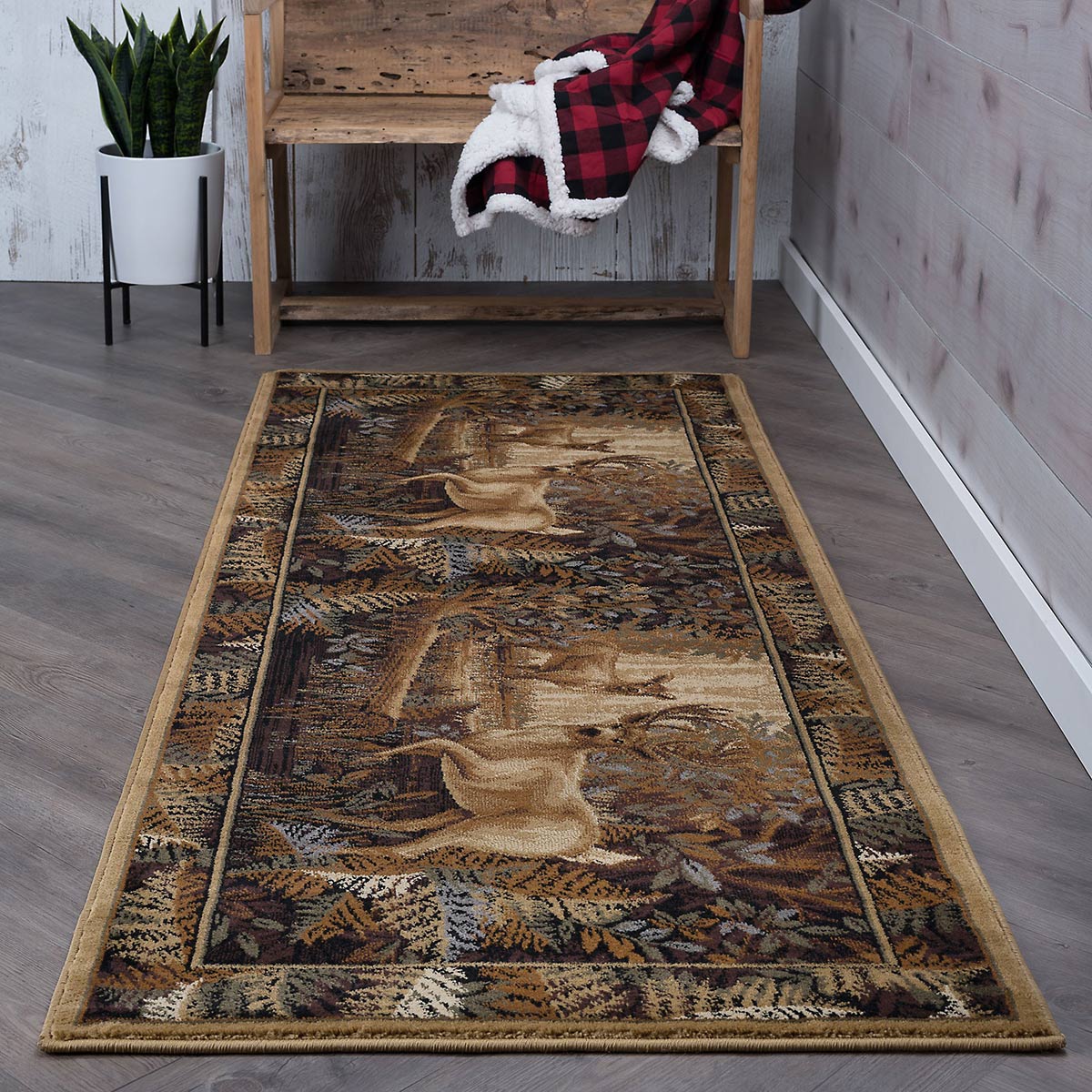 Woodland Deer Rug - 3 x 7 - OUT OF STOCK UNTIL 07/01/2026