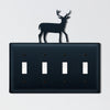 Wrought Iron Deer Quadruple Switch Cover