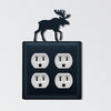 Wrought Iron Moose Double Outlet Cover
